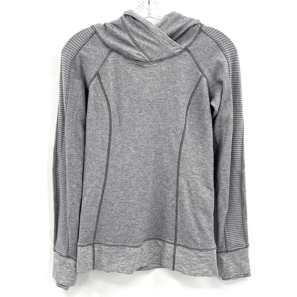 LULULEMON Women's 4 Think Fast Hoodie in Heathered Slate/Tonka Stripe Reflective